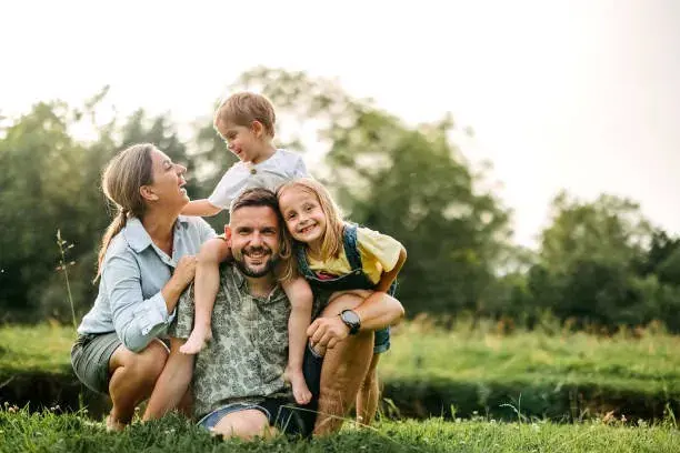 Family spending time together outdoors